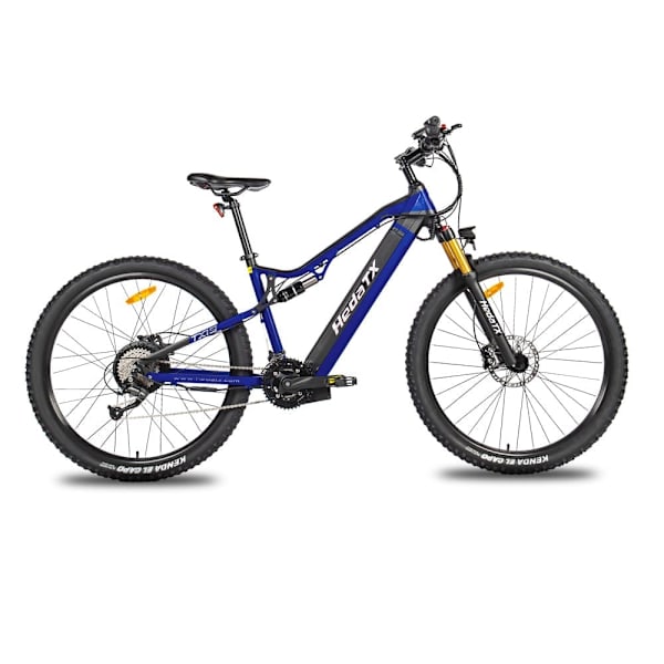 Sähkömaastopyörä HedaTX TX19, 29", 1000 W moottori, 48 V, 19,2 Ah akku Sininen