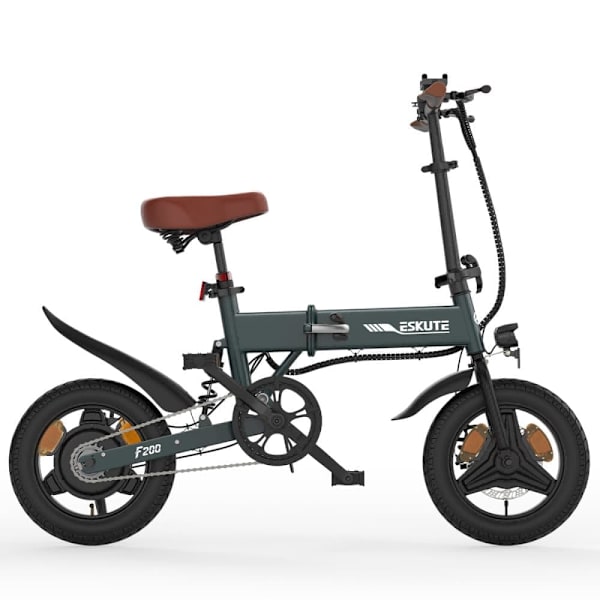 ESKUTE F200 14" Mini Foldbar Elcykel 250W Motor 36V 7.8Ah Batteri Grøn