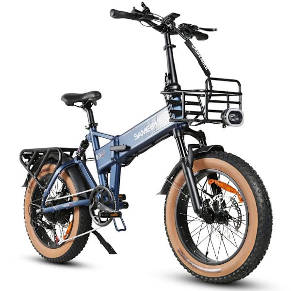 Sähkömaastopyörä SAMEBIKE XWLX09-II, moottori 1000 W, akku 48 V 15 Ah, kokoontaitettava