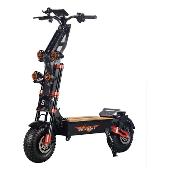 Offroad El-Scooter CHEEVALRY S13, Dobbelt Motor 2*4000W, 60V 40AH, Sort