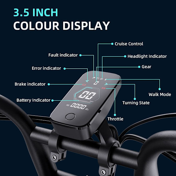 GUNAI-Y Off-Road Dirt Elektrisk Mountainbike, 1000W Motor, 48V 18Ah Batteri