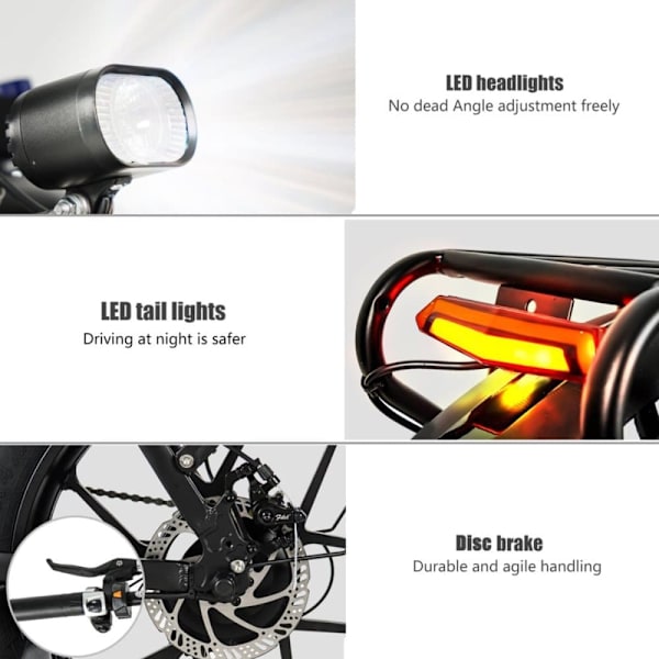 Sammenklappelig Step-Thru Elcykel CMACEWHEEL Y20, 750W 48V 18Ah, Fat Tire, Sort