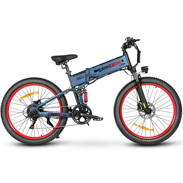 Hopfällbar elcykel SAMEBIKE LO26-Plus, 1000W motor, 48V 15Ah batteri