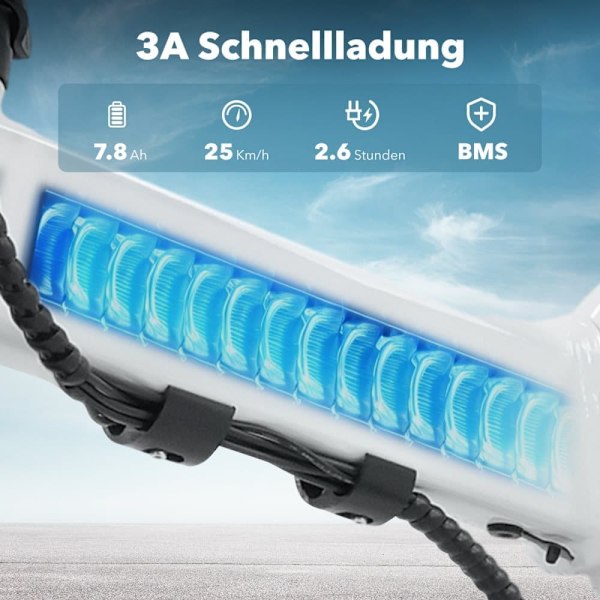 Hopfällbar Elcykel iSinwheel U3 - 16" - 500W 36V 7.8Ah - Svart