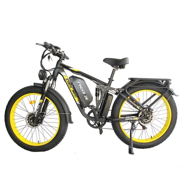 Elcykel ORLMS V3, Daul-motor 52V 2000W, batteri 52V 25AH Gul