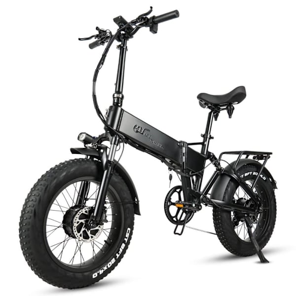 Sammenklappelig elcykel med fat CMACEWHEEL RX20MAXT, dobbelt motor 1500W, sort