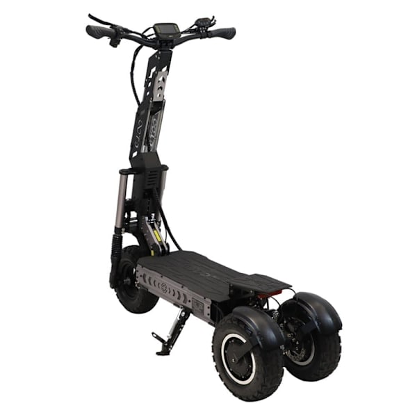Trehjulet elektrisk løbehjul OOTD T30, 3200W, dobbelt motor, med dobbelt oplader, sort