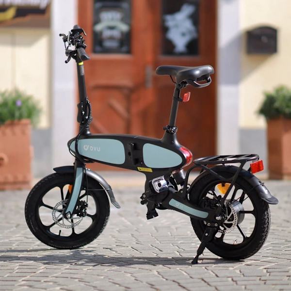Sammenklappelig elcykel DYU C2, 16", motor 48V 250W, skivebremser