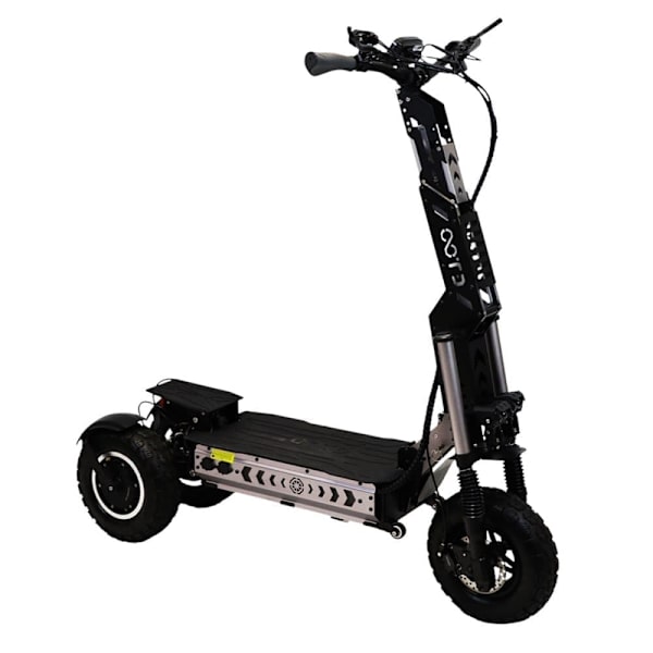 Trehjulet elektrisk løbehjul OOTD T30, 3200W, dobbelt motor, med dobbelt oplader, sort