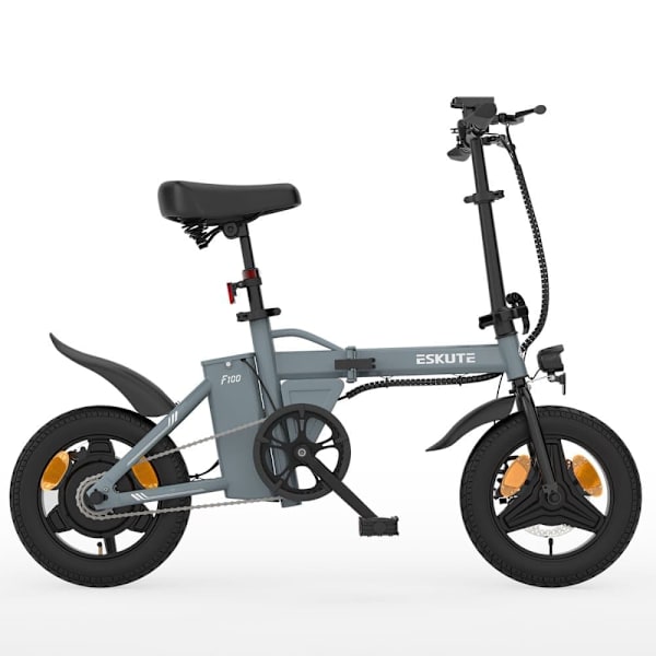 Mini foldbar elcykel ESKUTE F100, 14", 250W motor 36V 9Ah batteri, til piger Grå