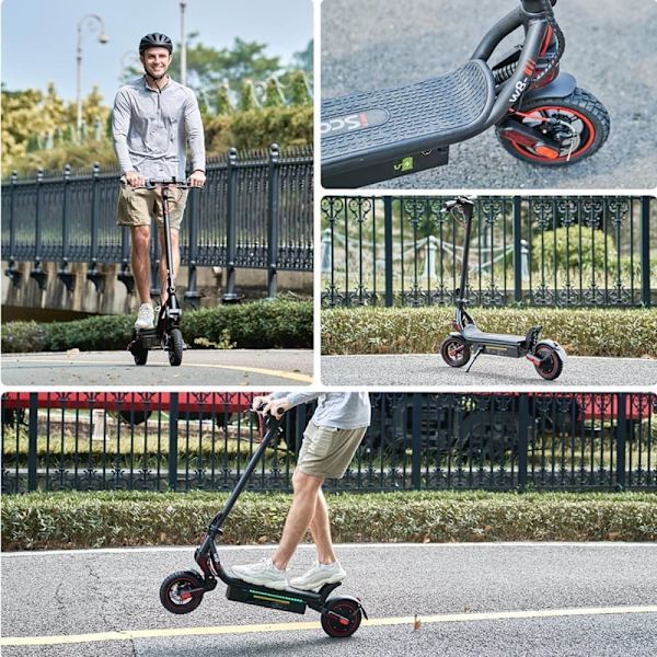 Sammenklappelig El-Scooter iScooter W8 - Motor 48V 500W - 9,3-tommer dæk - App-styring