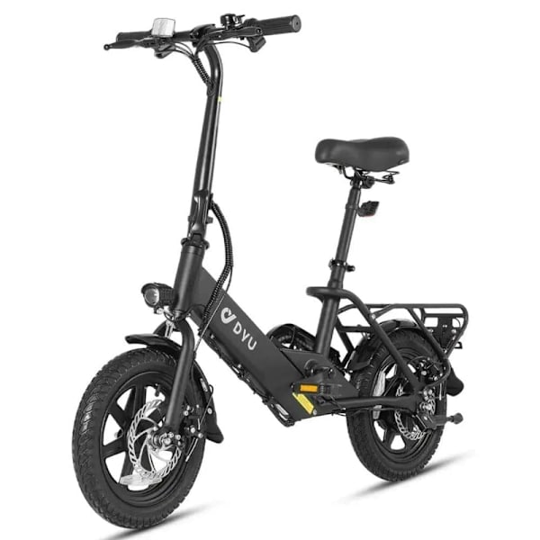 Minikokoon taitettava sähköpyörä DYU C3, 14", moottori 36V 250W, musta