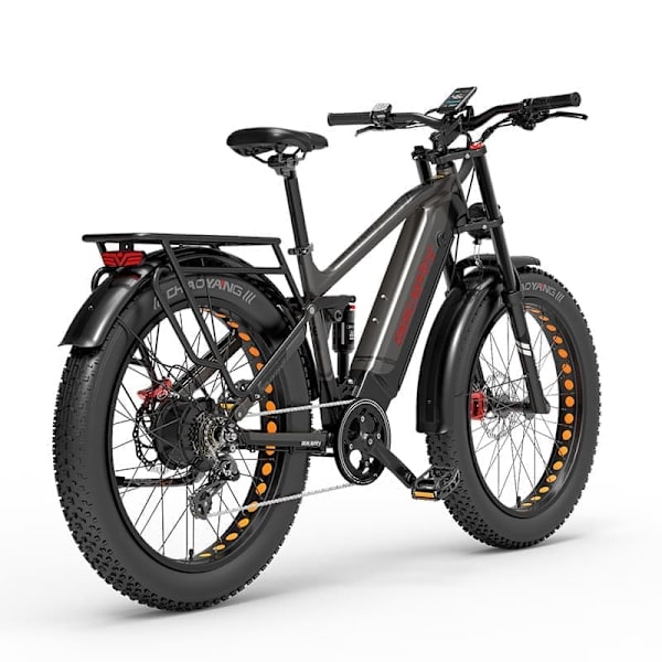 Sähkömaastopyörä Dukawey Silvertip8, 1000 W 52 V 20 Ah akku, 26” fatbike, katumaasturisähköpyörä