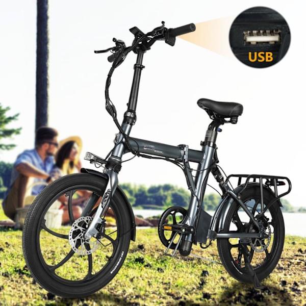 Taittuva sähköpyörä CMACEWHEEL EM20, 350W 36V 12Ah, 20", harmaa