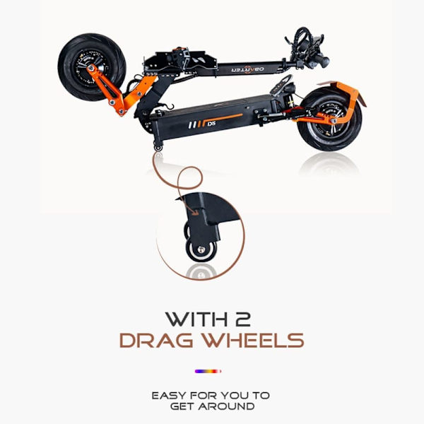 OBARTER D5 Off-road El-Scooter Fodbar 5000W Dobbelt Motor 48V 35Ah 1680Wh Batteri