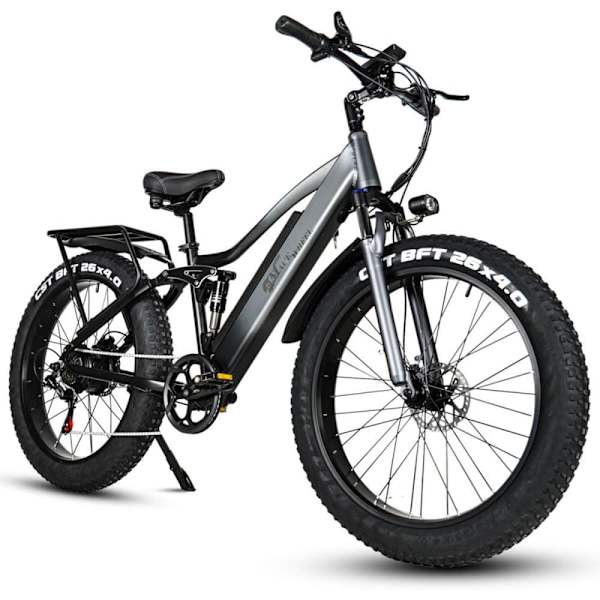 Sähkömaastopyörä CMACEWHEEL TP26, 750W 17Ah, 26" * 4.0 fatbike - Harmaa-musta