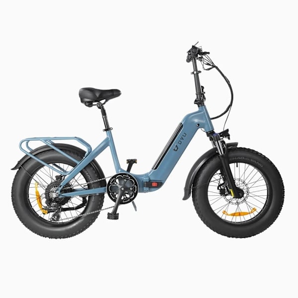 Elcykel DYU FF500, Motor 48V 500W, Batteri 14Ah, 20" Fat Tire, Blå