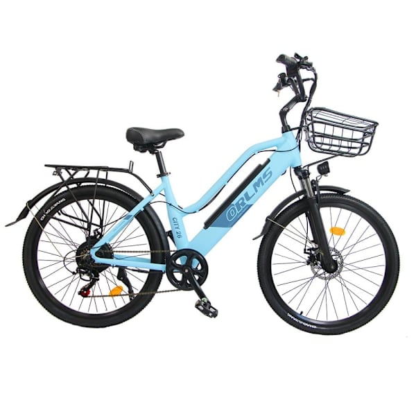 Elcykel Orlms City, 26 500 W motor, 48 V 15 Ah batteri, för kvinnor