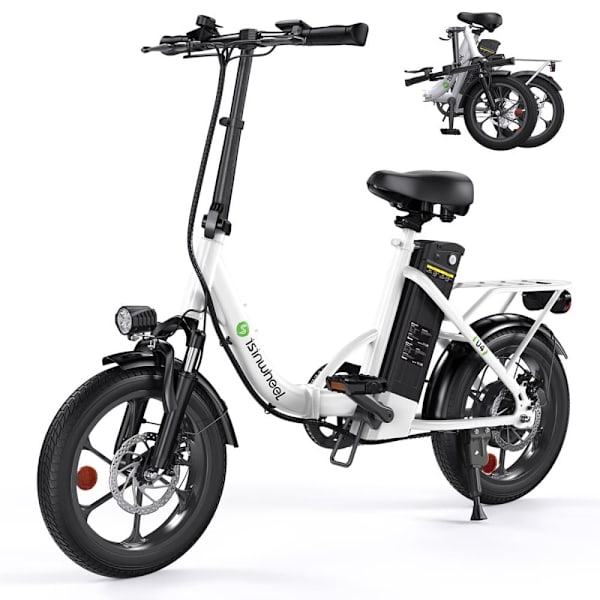 Kaupunkisähköpyörä iSinwheel U4, 36V 10.4AH 250W, 16" Foding-sähköpyörä - musta