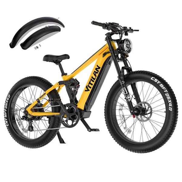 Elcykel VITILAN T7 PRO - 52V 20Ah 1040Wh Batteri - 8 Växlar