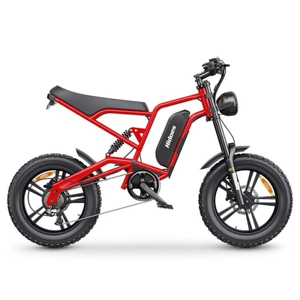 Elektrisk Dirt Bike Hidoes B6 - 20" - 1200W 48V 17.5Ah - Rød