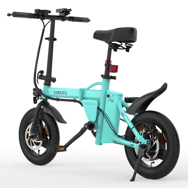 Mini foldbar elcykel ESKUTE F100, 14", 250W motor 36V 9Ah batteri, til piger