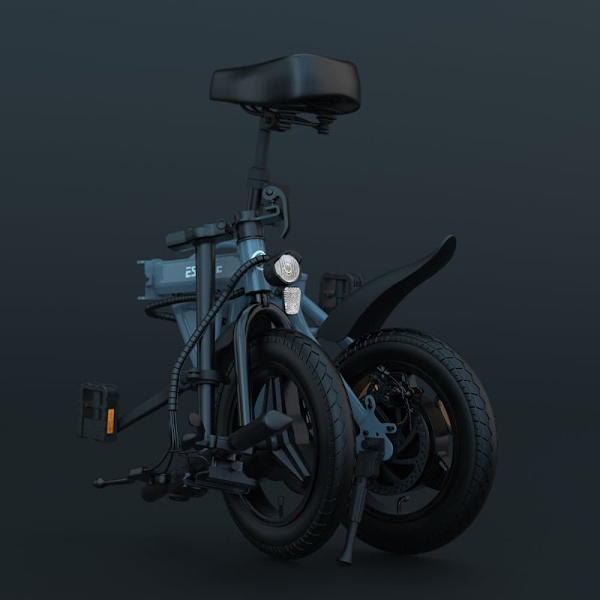 Mini Hopfällbar Elcykel ESKUTE F100, 14", 250W Motor 36V 9Ah Batteri, För Flickor