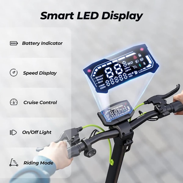iSinwheel S10MAX taittuva sähköpotkulauta - 1000W 48V 15Ah - 10" maastorenkaat