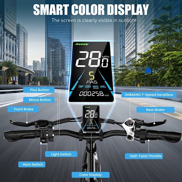 City Elcykel Vitilan U3 - Motor 48V 750W - Trin-igennem - Sammenklappelig
