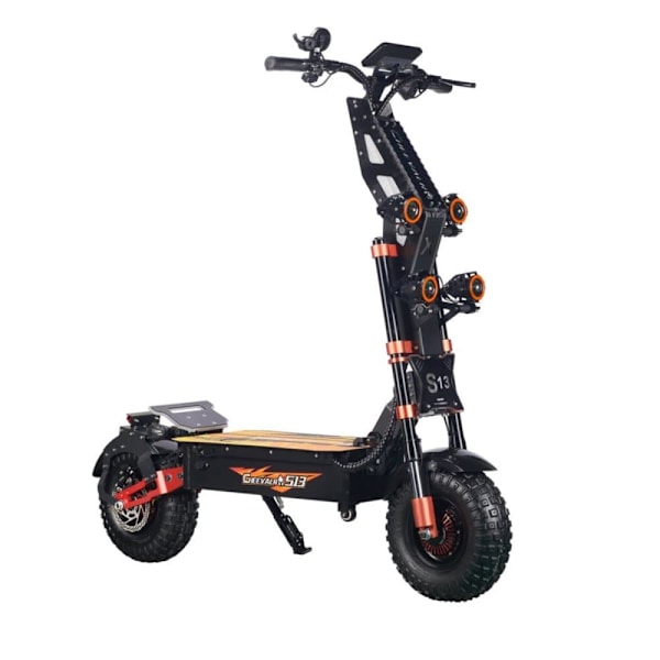 Offroad El-Scooter CHEEVALRY S13, Dobbelt Motor 2*4000W, 60V 40AH, Sort