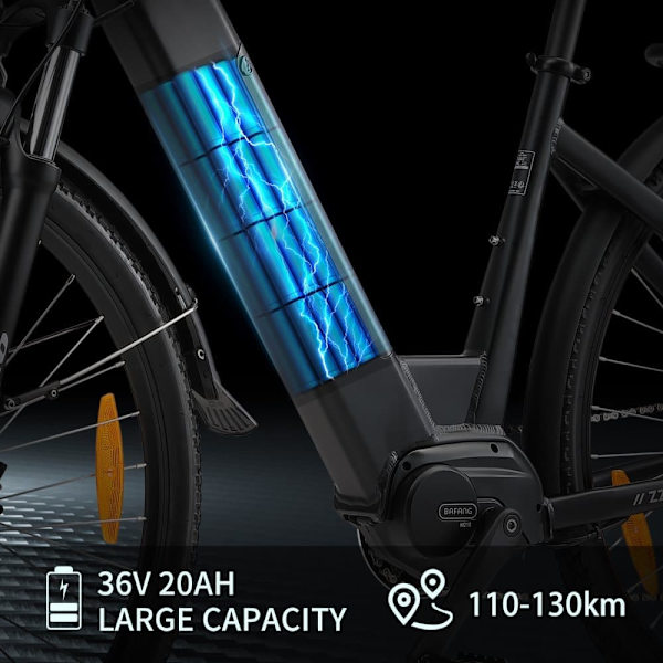 Elcykel TTGO ZZ-28ST, Bafang midterdrev 250W motor, 36V 20Ah