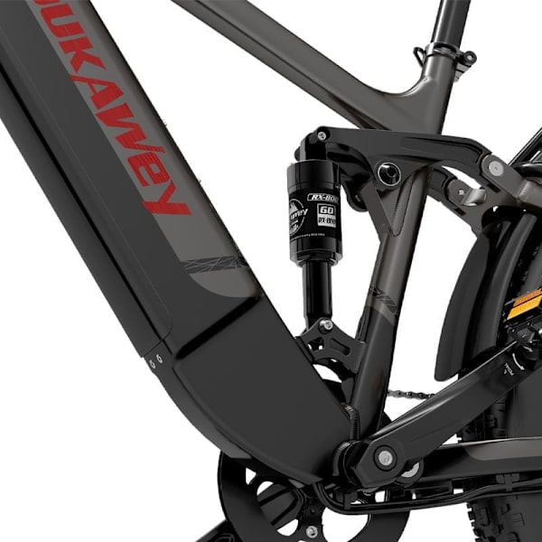 Sähkömaastopyörä Dukawey Silvertip8, 1000 W 52 V 20 Ah akku, 26” fatbike, katumaasturisähköpyörä