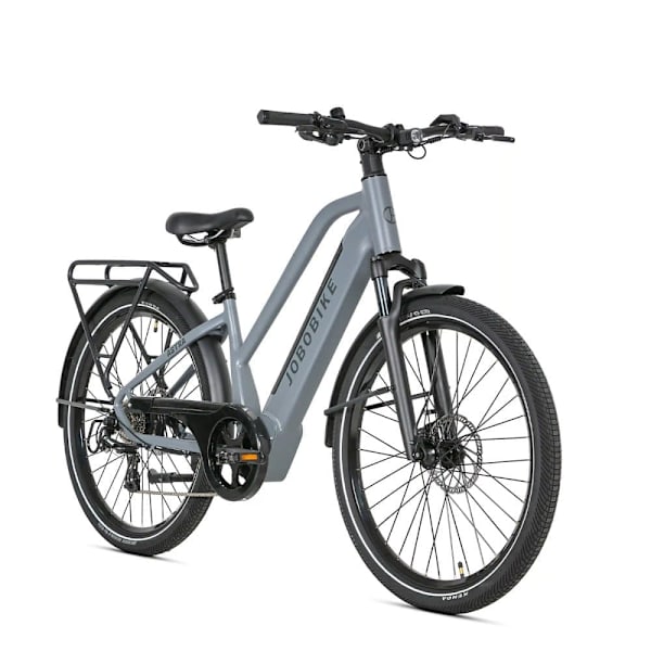 Trekking elcykel JOBOBIKE Astra, 250W 36V 15Ah, Shimano 8S, Stöd för Bluetooth, Grå