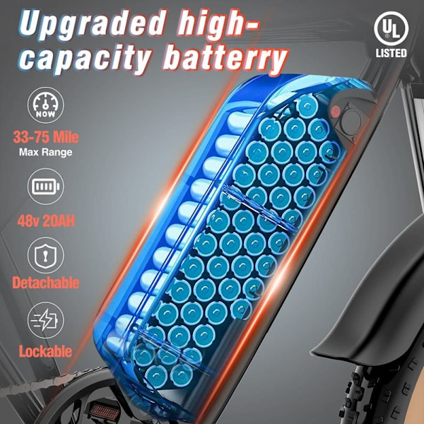 Elcykel Ridstar Q20 Luxe - 48V 20Ah Batteri - Retro stil - Brun