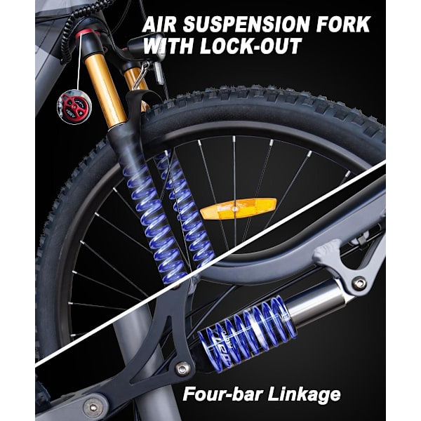 El-mountainbike HedaTX TX19, 29", 1000W motor 48V 19.2Ah batteri