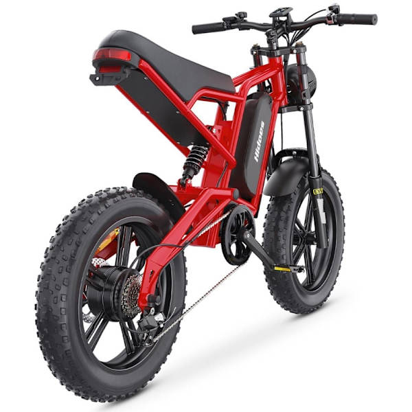 Elektrisk Dirt Bike Hidoes B6 - 20" - 1200W 48V 17.5Ah - Rød