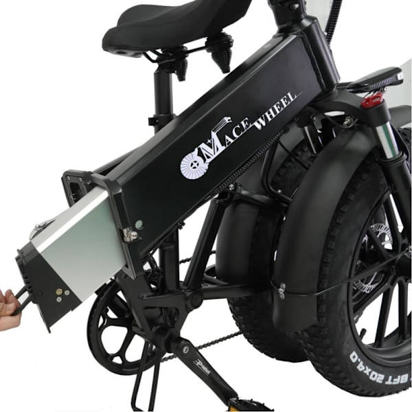 Sammenklappelig elcykel med fat CMACEWHEEL RX20MAXT, dobbelt motor 1500W, sort
