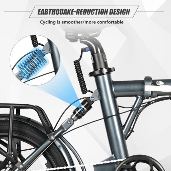 Taittuva sähköpyörä CMACEWHEEL EM20, 350W 36V 12Ah, 20", harmaa
