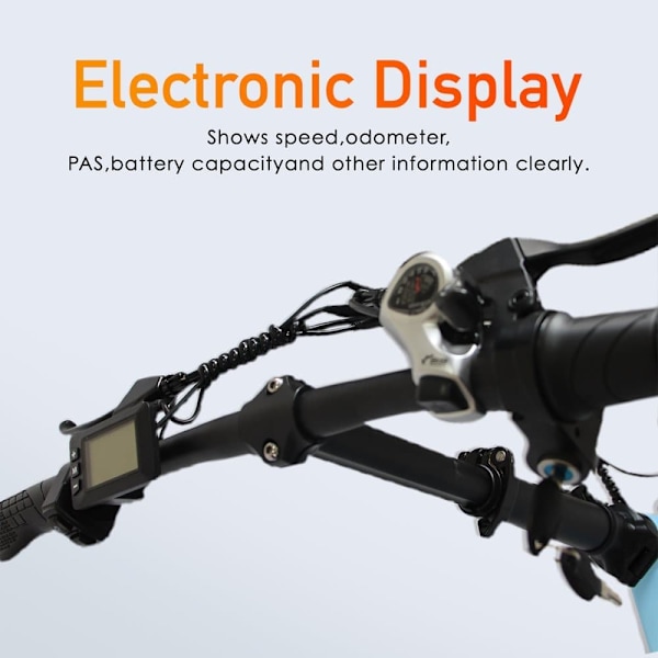Sammenklappelig elcykel ORLMS S9, 500W motor, 48V 13Ah batteri, 20" pendler-elcykel