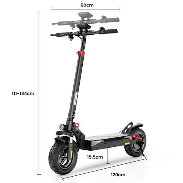 Smart El-Scooter iScooter iX3 - Motor 48V 800W - Med APP - Top 40km/t