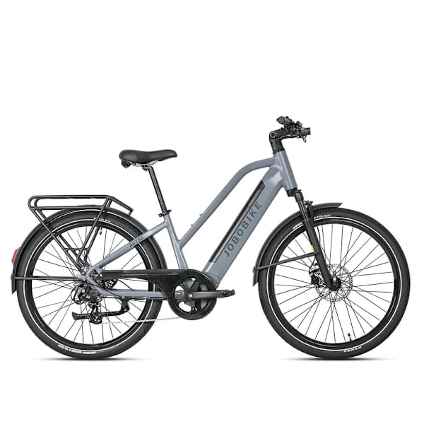 Trekking elcykel JOBOBIKE Astra, 250W 36V 15Ah, Shimano 8S, Stöd för Bluetooth, Grå