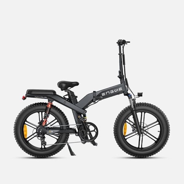 Sammenklappelig elcykel ENGWE X2, dobbelt batteri 22,2 Ah, 8 gear Sort
