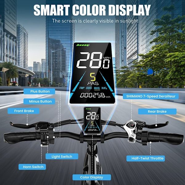 City Elcykel Vitilan U3 - Motor 48V 750W - Trin-igennem - Sammenklappelig