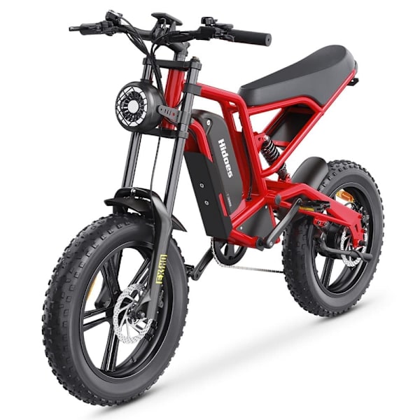 Elektrisk Dirt Bike Hidoes B6 - 20" - 1200W 48V 17.5Ah - Rød