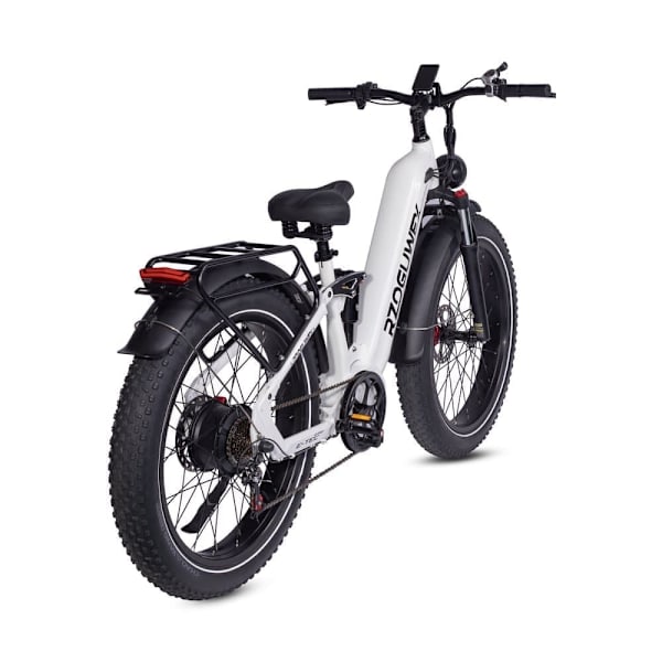 Elektrisk fatbike RZOGUWEX S9, 48V 25AH batteri, 1000W motor, 26", hvid