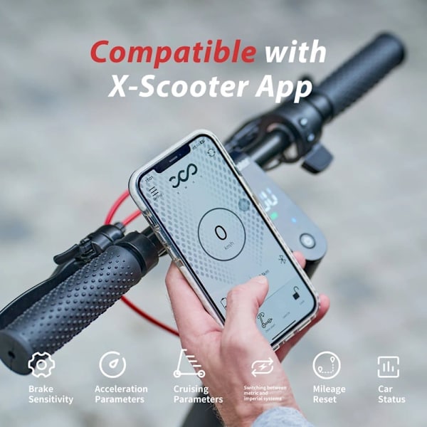 Sammenklappelig El-Scooter iScooter W8 - Motor 48V 500W - 9,3-tommer dæk - App-styring