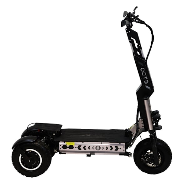 Trehjulet elektrisk løbehjul OOTD T30, 3200W, dobbelt motor, med dobbelt oplader, sort