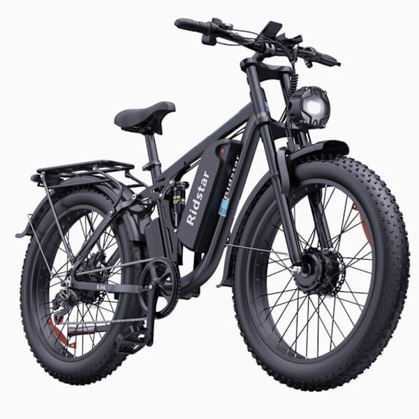 Mountainbike RIDSTAR E26 Pro, 2000W dobbeltmotor, 26" tykke dæk