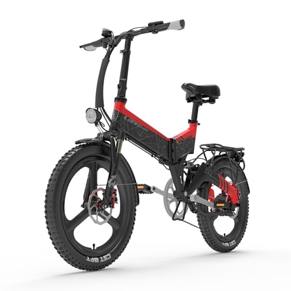 Hopfällbar elcykel för stadscyklar Lankeleisi G650, 48V 500W motor, 12.8Ah litiumjonbatteri