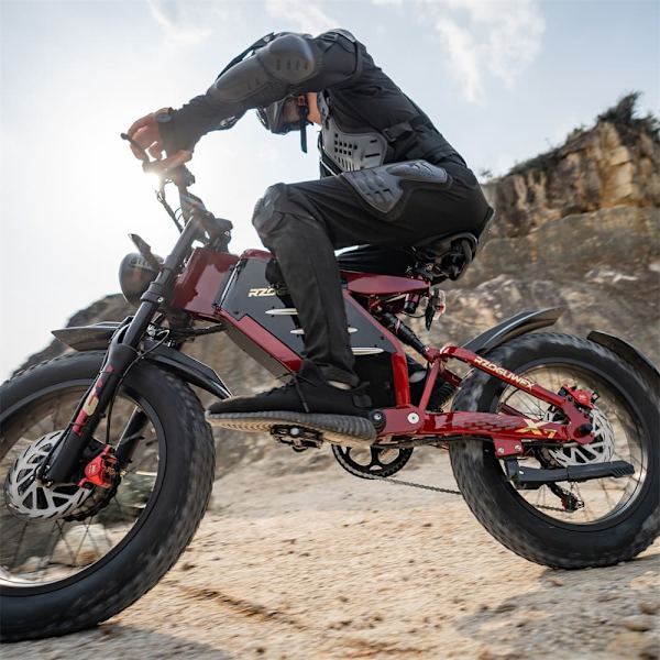 Elcykel RZOGUWEX X7, 20 tommer 160NM dobbeltmotor, 48V 30AH batteri, offroad